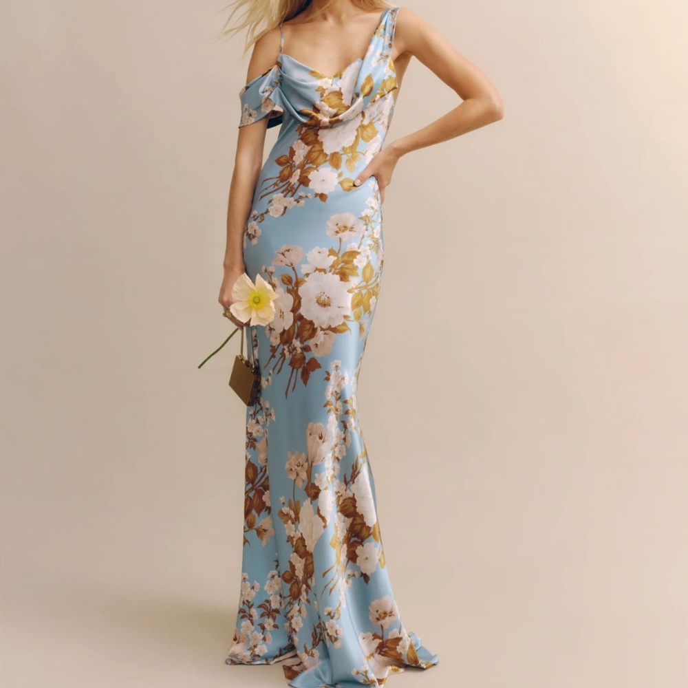 Reformation Ronda Silk Dress